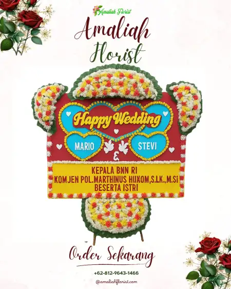 Papan Bunga Pernikahan Klopo